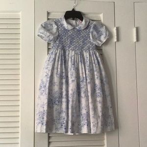 Smocked girls dress